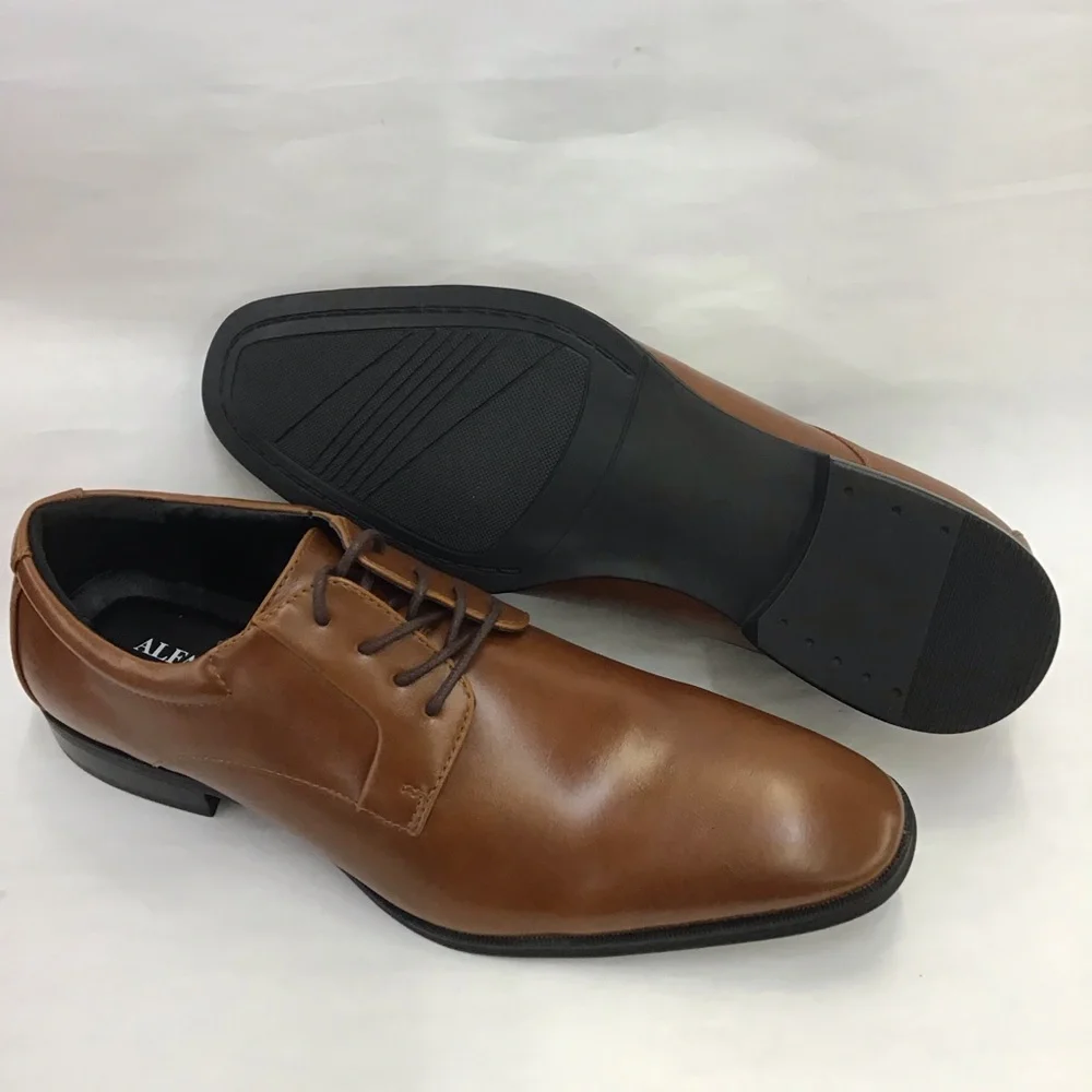 New Mens Alfani Andrew Plain Toe Derbys In Dark Tan Size 11 M